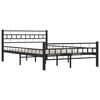 vidaXL Bed Frame without Mattress Black Steel 140x200 cm