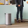 Hailo Pedal Bin Solid L 18L Stainless Steel with Galvanized Inner Bin