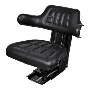vidaXL Tractor Seat with Suspension Black