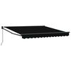vidaXL Retractable Awning Black 350 x 250 cm Polyester and Aluminium