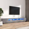 vidaXL 3 Piece TV Cabinet Set with LED Lights Grey Sonoma Engineered Wood