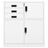 vidaXL Office Cabinet White 90x40x102 cm Steel