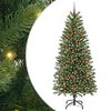 vidaXL Artificial Christmas Tree with 300 LEDs Green 180 cm PE and PVC