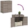 vidaXL Garden Storage Cabinet Grey 105x55x113 cm Poly Rattan