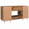 vidaXL Desk with Shelf Old wood 140 x 50 x 75 cm Engineered wood