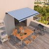 vidaXL Manual Retractable Awning 400x350 cm Blue and White