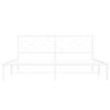 vidaXL Metal Bed Frame without Mattress with Headboard White 183x213cm