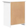 vidaXL Bedside Cabinet BODO White 53x38.5x66 cm Solid Wood Pine