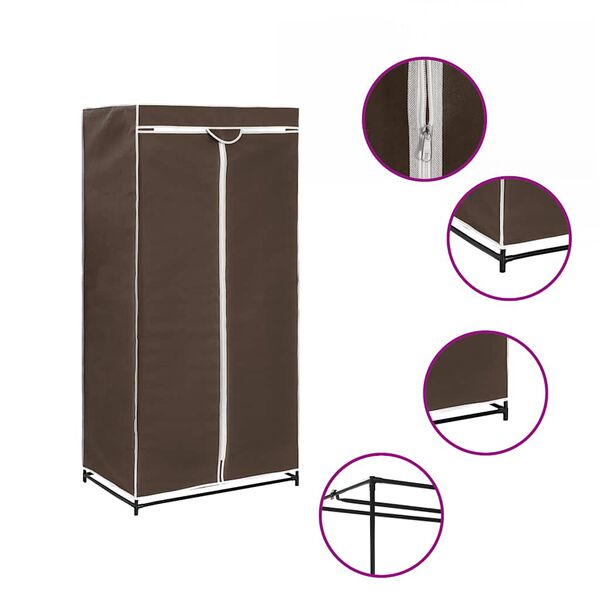 vidaXL Wardrobe Brown 75x50x160 cm