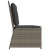 vidaXL Garden Bench Grey Poly Rattan