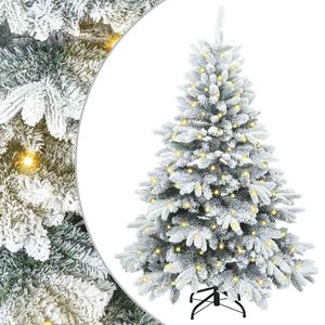 vidaXL Artificial Christmas Tree with 150 LEDs White 120 cm PE and PVC
