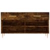 vidaXL Shoe Bench Smoked Oak 102x35x55 cm Engineered Wood