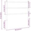vidaXL Metal Headboard Black 90 cm