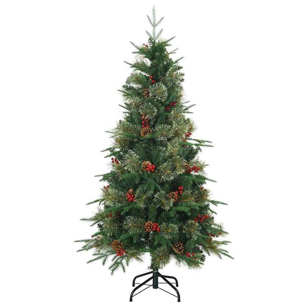 vidaXL Artificial Hinged Christmas Tree Green 150 cm PE and PVC