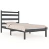 vidaXL Bed Frame without Mattress Grey Solid Wood 90x200 cm (810004+818402)
