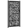 vidaXL Garden Gate Black 100x200 cm Steel Trace Design