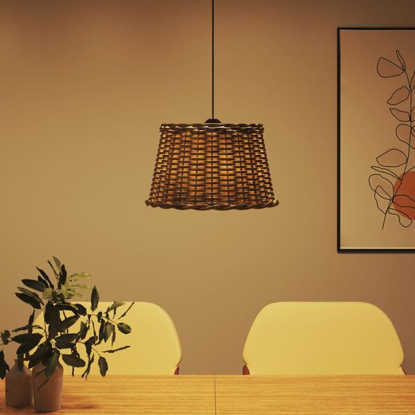 vidaXL Ceiling Lamp Shade Brown &Oslash;45x28 cm Wicker