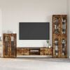 vidaXL TV Cabinet Set with Drawer FLORIN Smoked Oak Engineered Wood