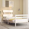 vidaXL Bed Frame without Mattress White 100x200 cm Solid Wood
