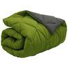 vidaXL Winter Duvet Green and Anthracite 140 x 200 cm Microfiber