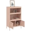 vidaXL Highboard Pink 68x39x113 cm Steel