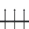 vidaXL Garden Fence with Spear Top Steel 1070x150 cm Black