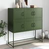 vidaXL Sideboard Olive Green 100.5x39x107 cm Steel