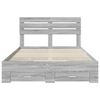 vidaXL Bed Frame with Drawer with Headboard Manual Engineered Wood