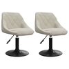 vidaXL Swivel Dining Chairs 2 pcs Cream Velvet
