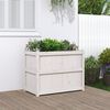 vidaXL Garden Planter White 90x50x70 cm Solid Wood Pine