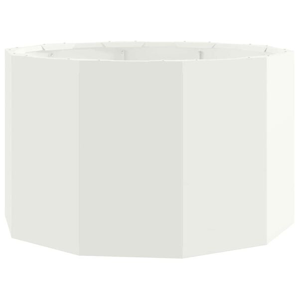 vidaXL Planter White 60 x 60 x 35 cm Steel