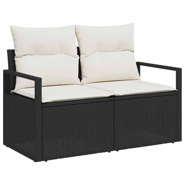 vidaXL Garden Sofa with Cushion 120 x 62 x 69 cm Poly Rattan