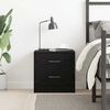 vidaXL Bedside Cabinet Black Oak 40x30x40 cm Engineered Wood