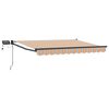 vidaXL Manual Retractable Awning with LEDs 3.5 x 2.5 m
