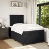 vidaXL Box Spring Bed with Mattress Black 120x190 cm Small Double Velvet