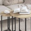 vidaXL Side Table Set 2 pcs Sonoma Oak and Black