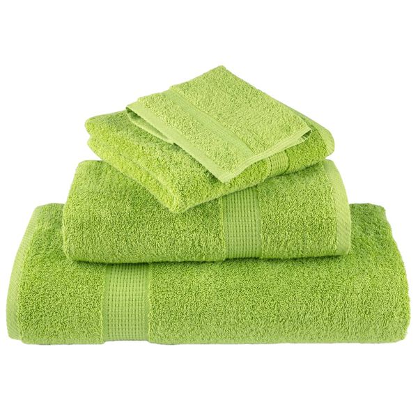 vidaXL Premium Hand Towels SOLUND 2 pcs Apple Green 50x100 cm 600 gsm
