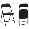vidaXL Folding Chair 2 pcs Black 48 x 44 x 78 cm Velvet