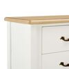 vidaXL Sideboard White and Brown 110x30x85 cm Solid Wood
