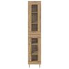 vidaXL Highboard 2 pcs Artisan Oak Glass