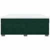 vidaXL Box Spring Bed with Mattress Dark Green 180x200 cm Velvet