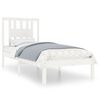 vidaXL Bed Frame without Mattress White Solid Wood 90x200 cm (810003+818651)