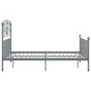 vidaXL Bed Frame without Mattress Grey Metal 160x200 cm