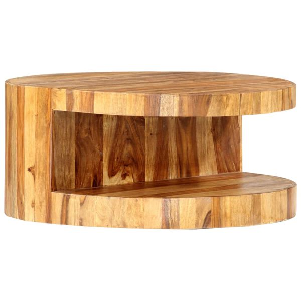 vidaXL Round Coffee Table 65x30 cm Solid Acacia Wood
