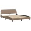 vidaXL Bed Frame without Mattress "Zadar" Cappuccino 160x200 cm Faux Leather