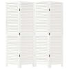 vidaXL Room Divider&nbsp;4 Panels White Solid Wood Paulownia