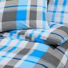 vidaXL Duvet Cover Set Blue and Grey 200x200 cm Cotton