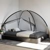 vidaXL Mosquito Net Mongolia with Doors 220 Mesh&nbsp;Black&nbsp;200x150x140 cm