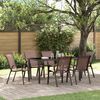 vidaXL Stackable Garden Chairs 6 pcs Brown Textilene Fabric