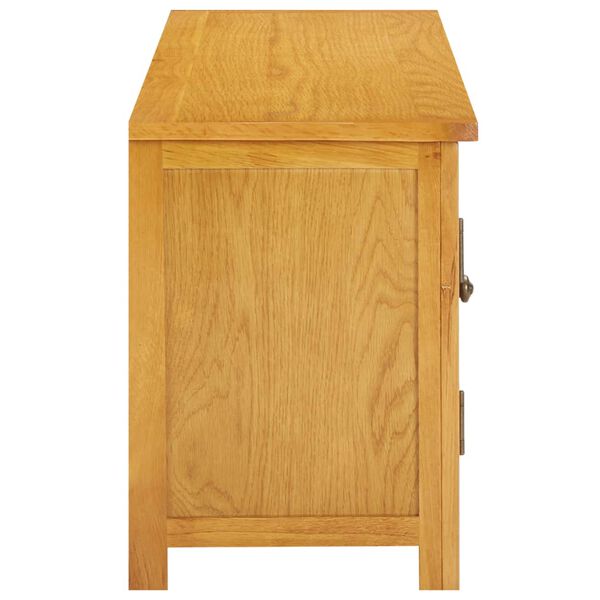 vidaXL TV Cabinet 120x35x48 cm Solid Oak Wood